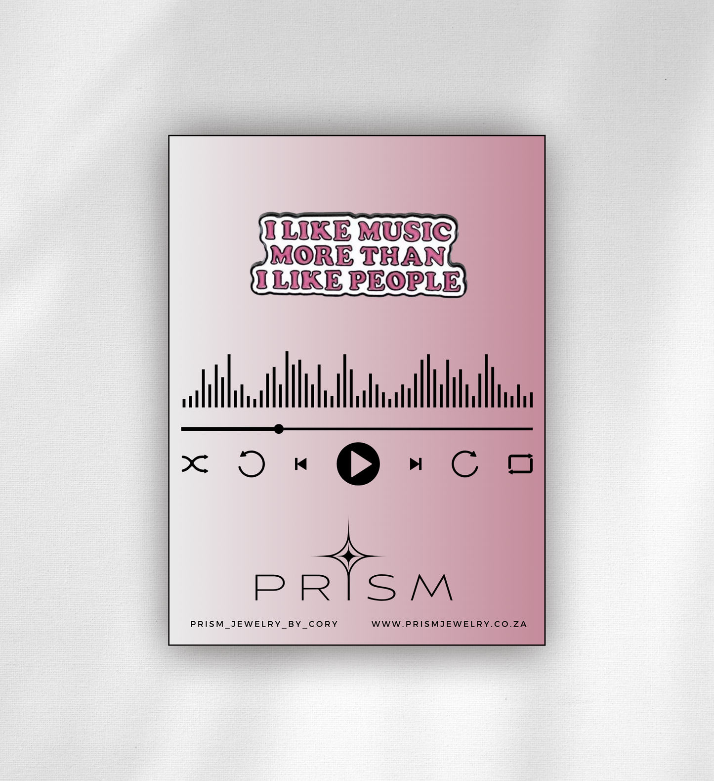 “I Like Music More Than I Like People” Pin