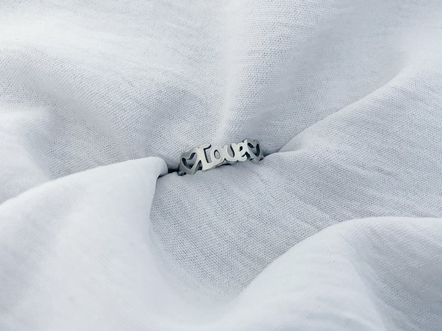 Love Written Ring - Silver