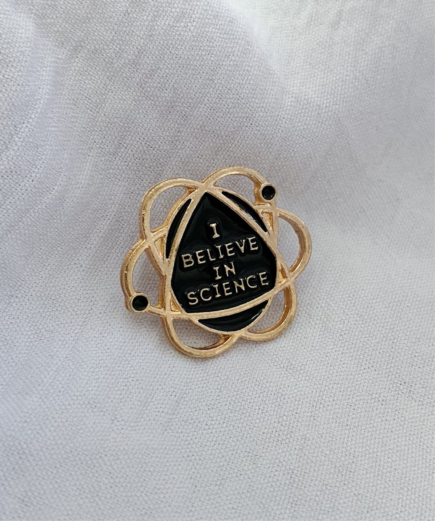 “I Believe in Science” Atom Pin