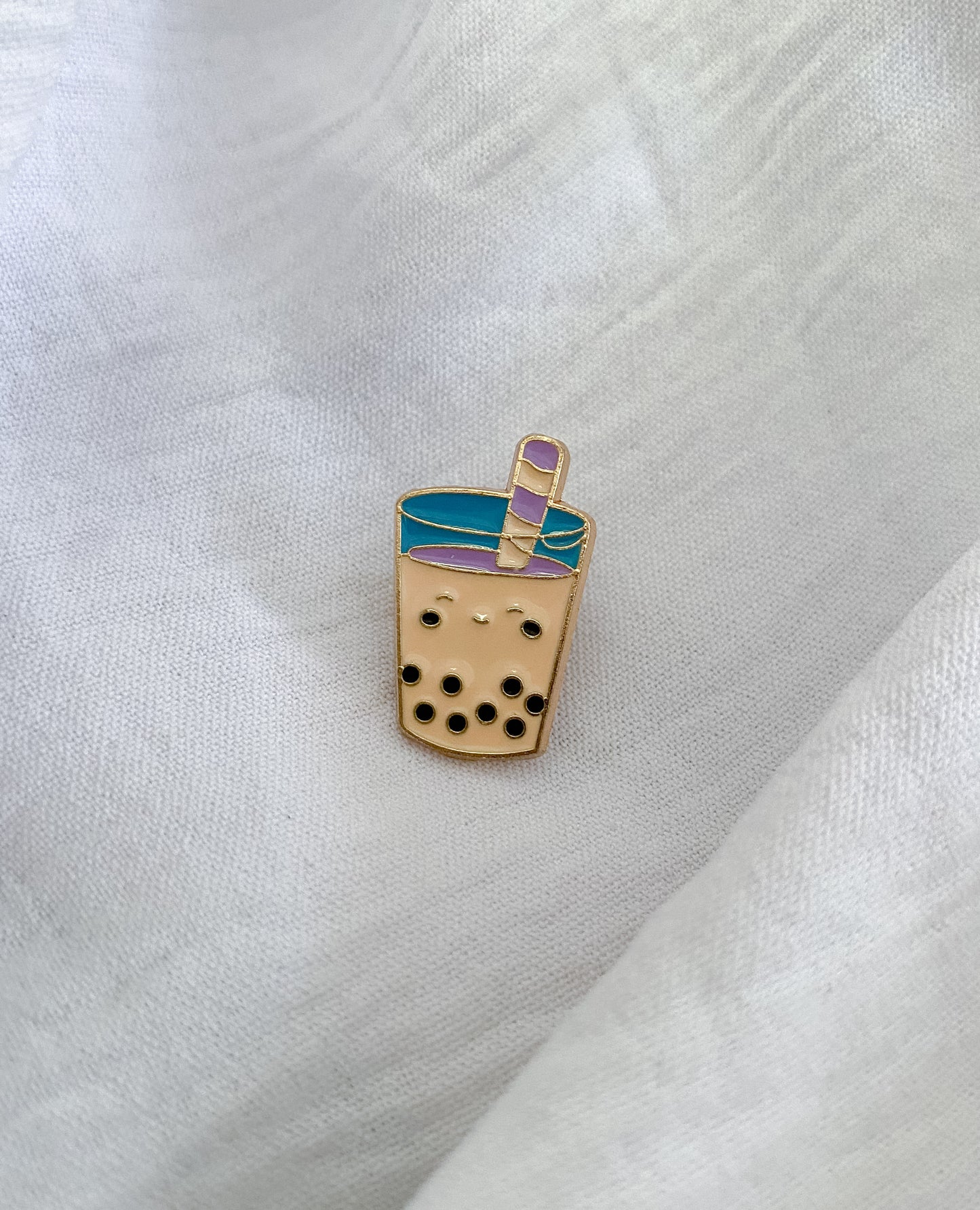Smiley Boba Pin