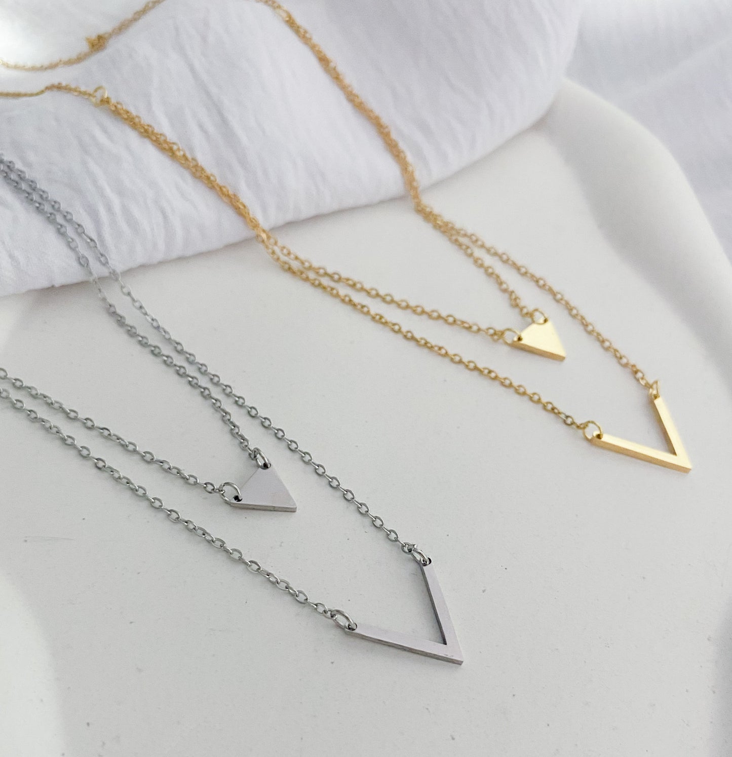Layered Geometric Necklace