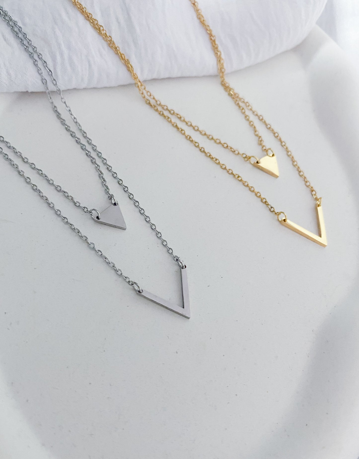 Layered Geometric Necklace