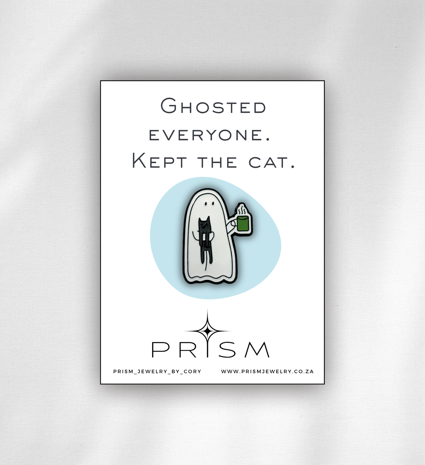 Ghost & Pet Cat Pin