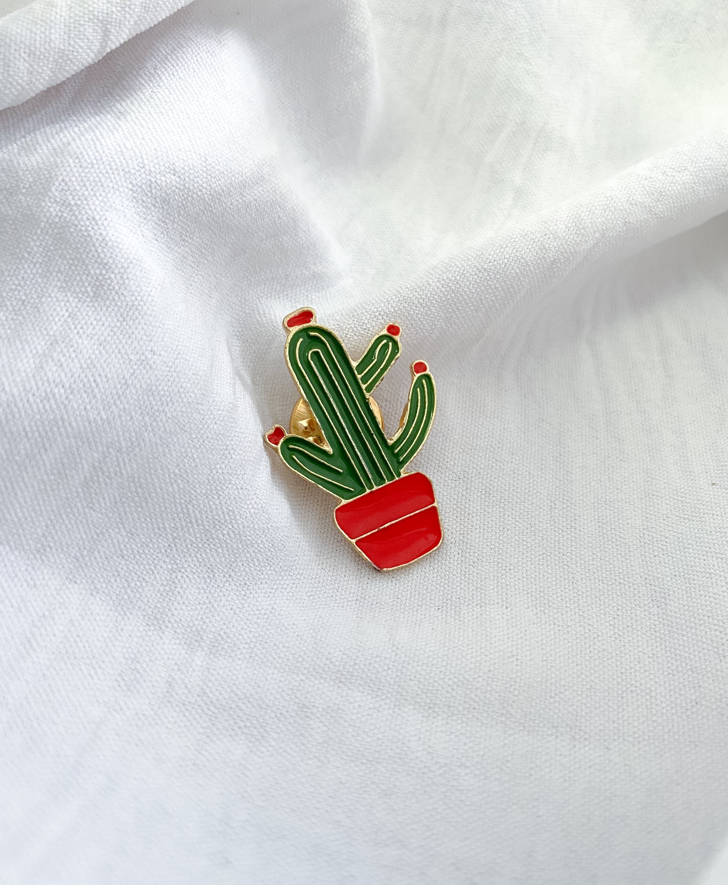 Red Pot Cactus Pin