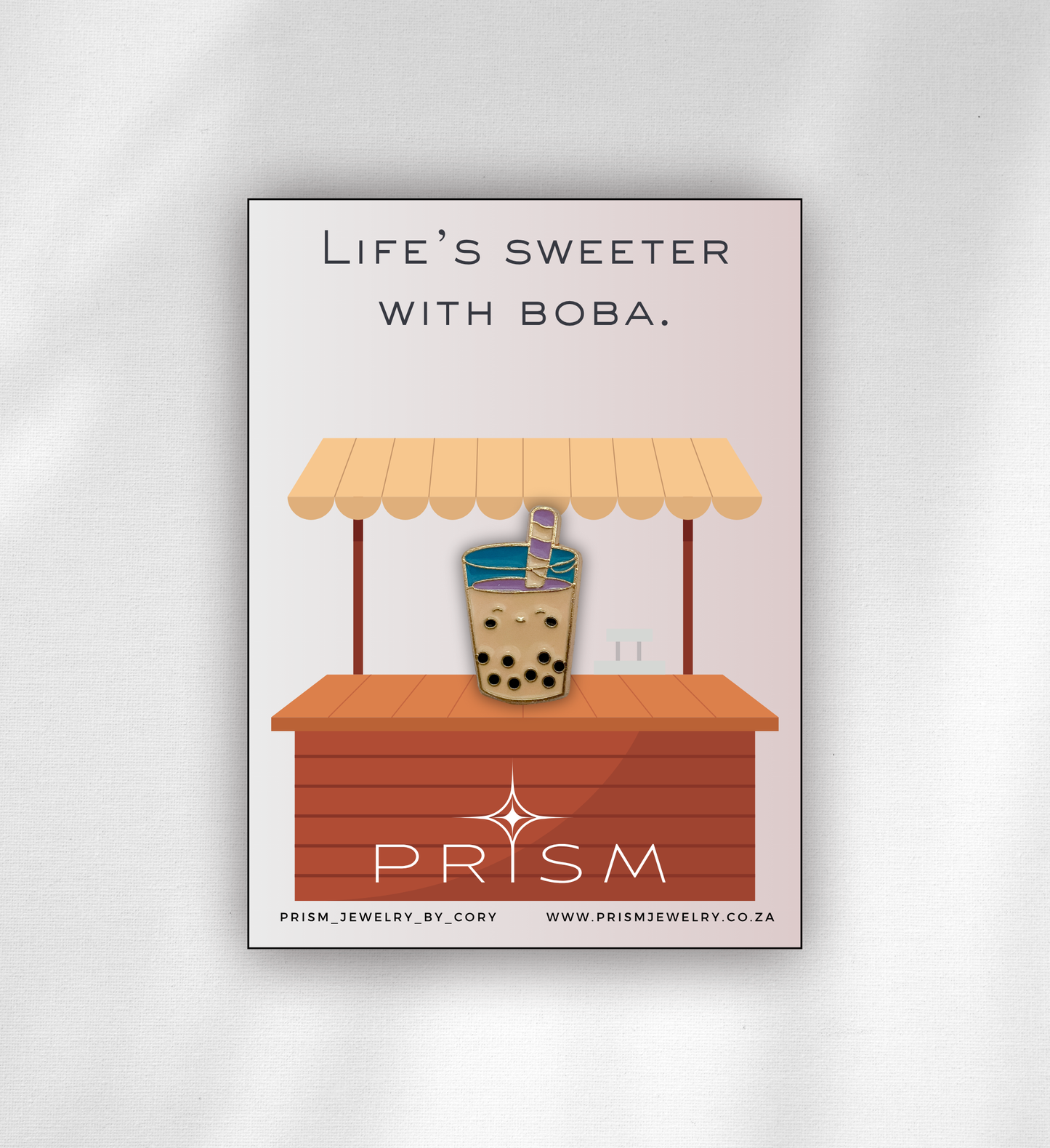 Smiley Boba Pin