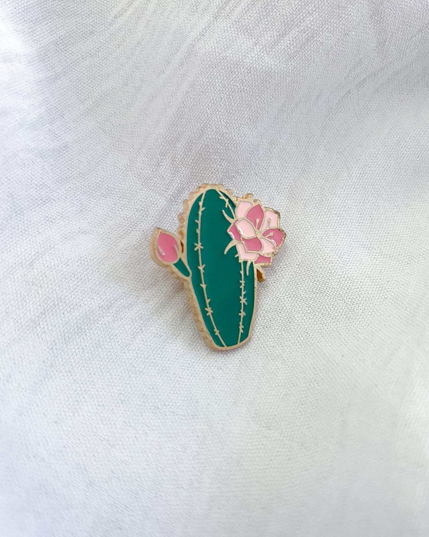 Floral Spikey Cactus Pin
