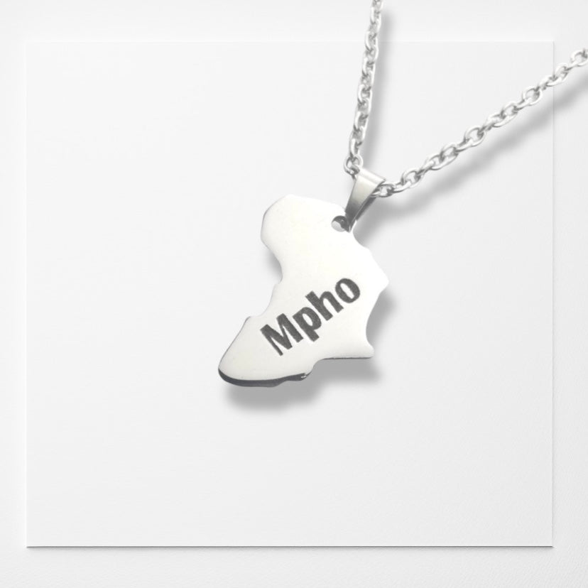 Personalized Laser Engraved Africa Necklace