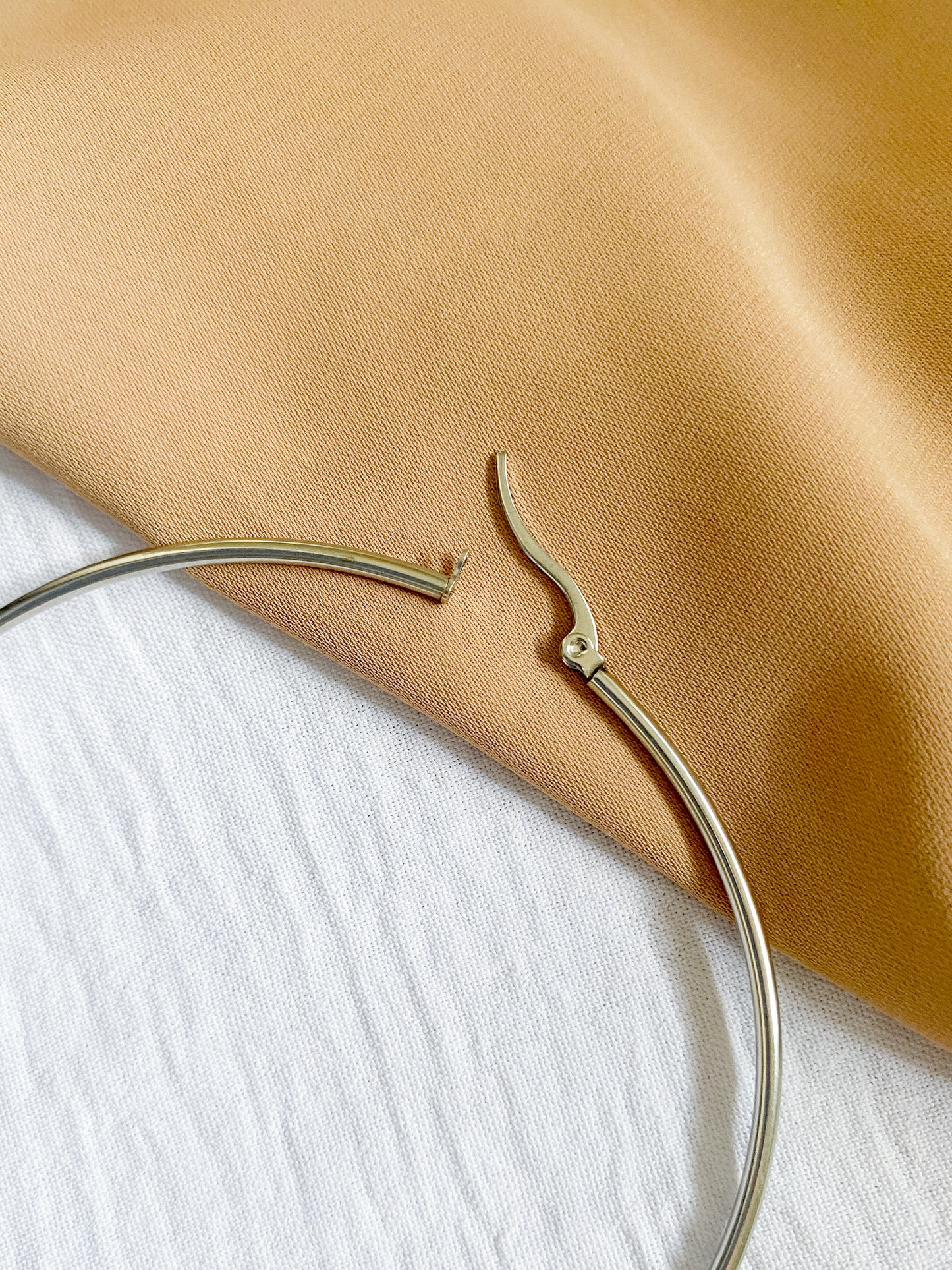 XL Plain Hoop Earrings (75mm) - Silver