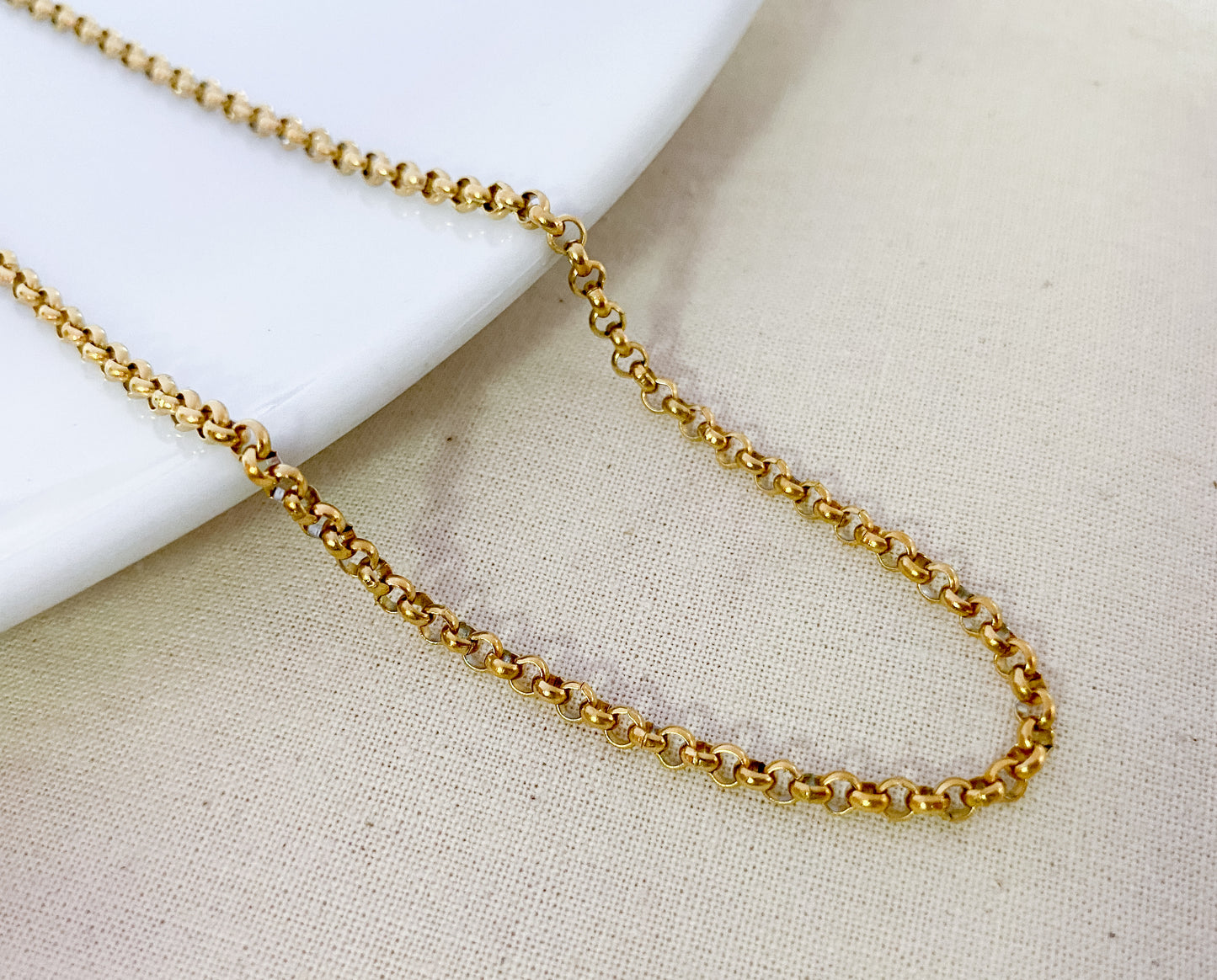 Circle Link Chain Necklace - Gold