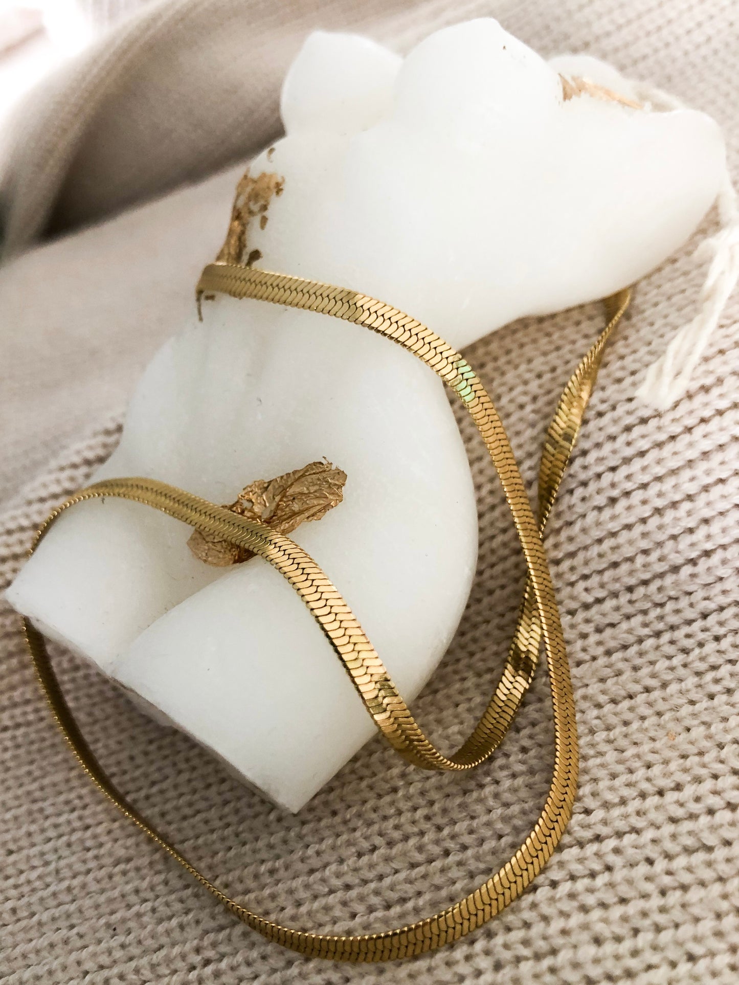 Flat Snake Chain - Gold