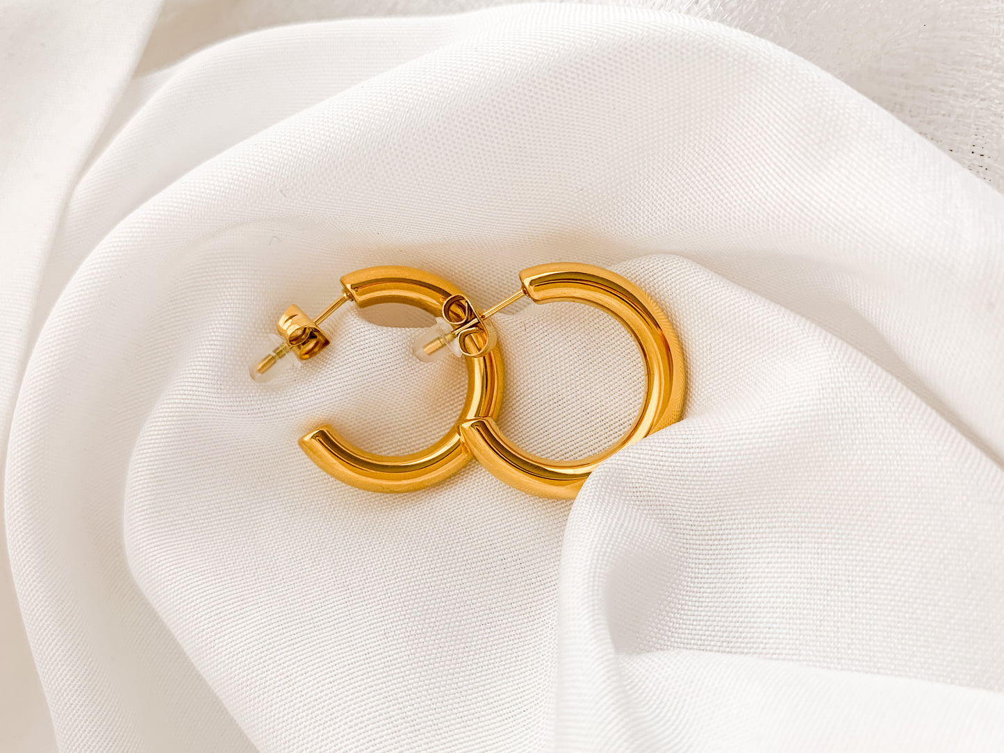 Large Hoop Earrings - Gold