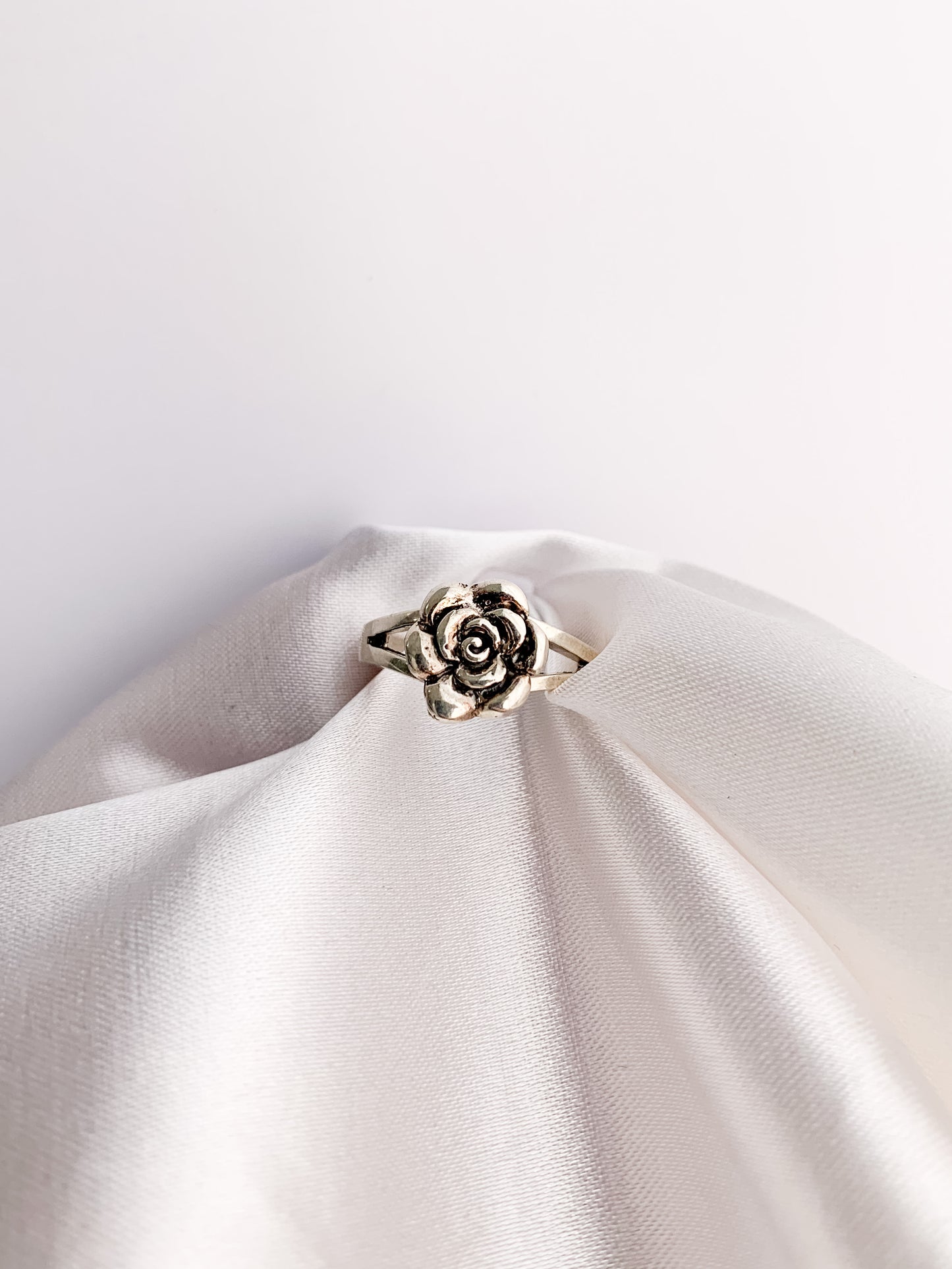 Rustic Flower Sterling Silver Ring