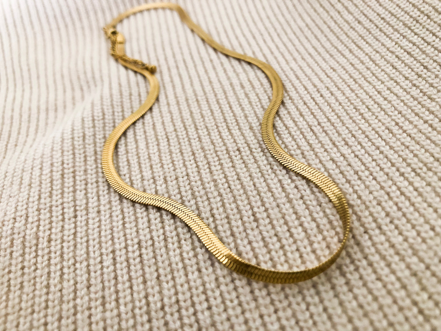 Flat Snake Chain - Gold