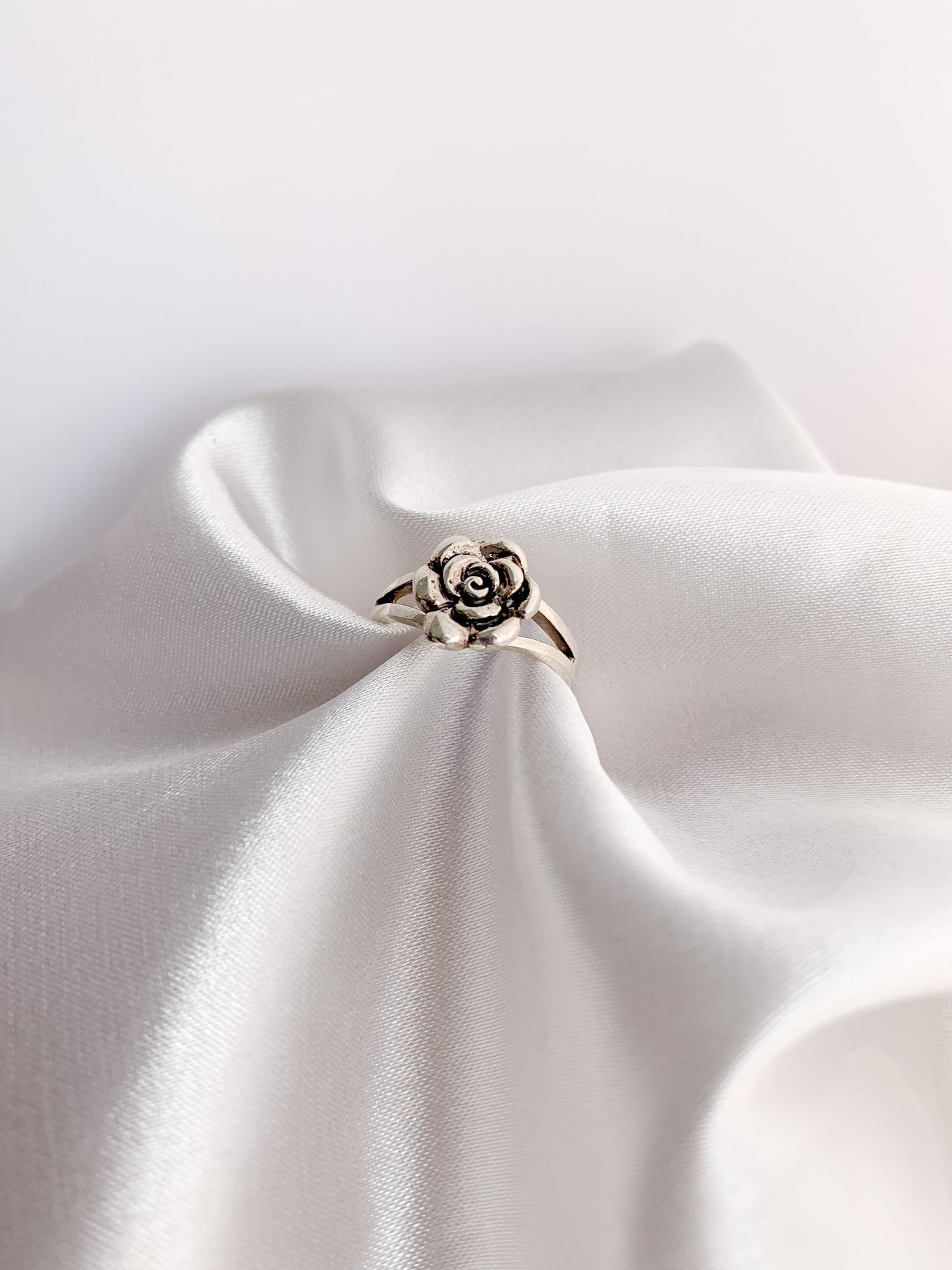 Rustic Flower Sterling Silver Ring