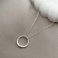Classic Ring Charm Sterling Silver Necklace
