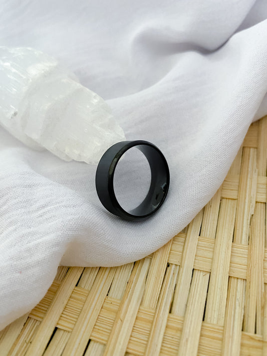 Sleek Tech Black Ring