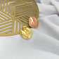 Large Rippled Earrings - Pink & Gold