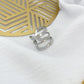 Large Adjustable Hammered Ring - Silver