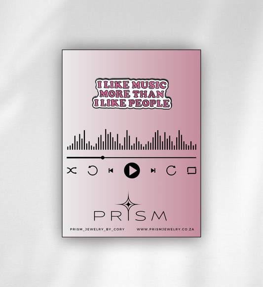 “I Like Music More Than I Like People” Pin