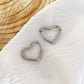 Heart Sleeper Earrings - Silver