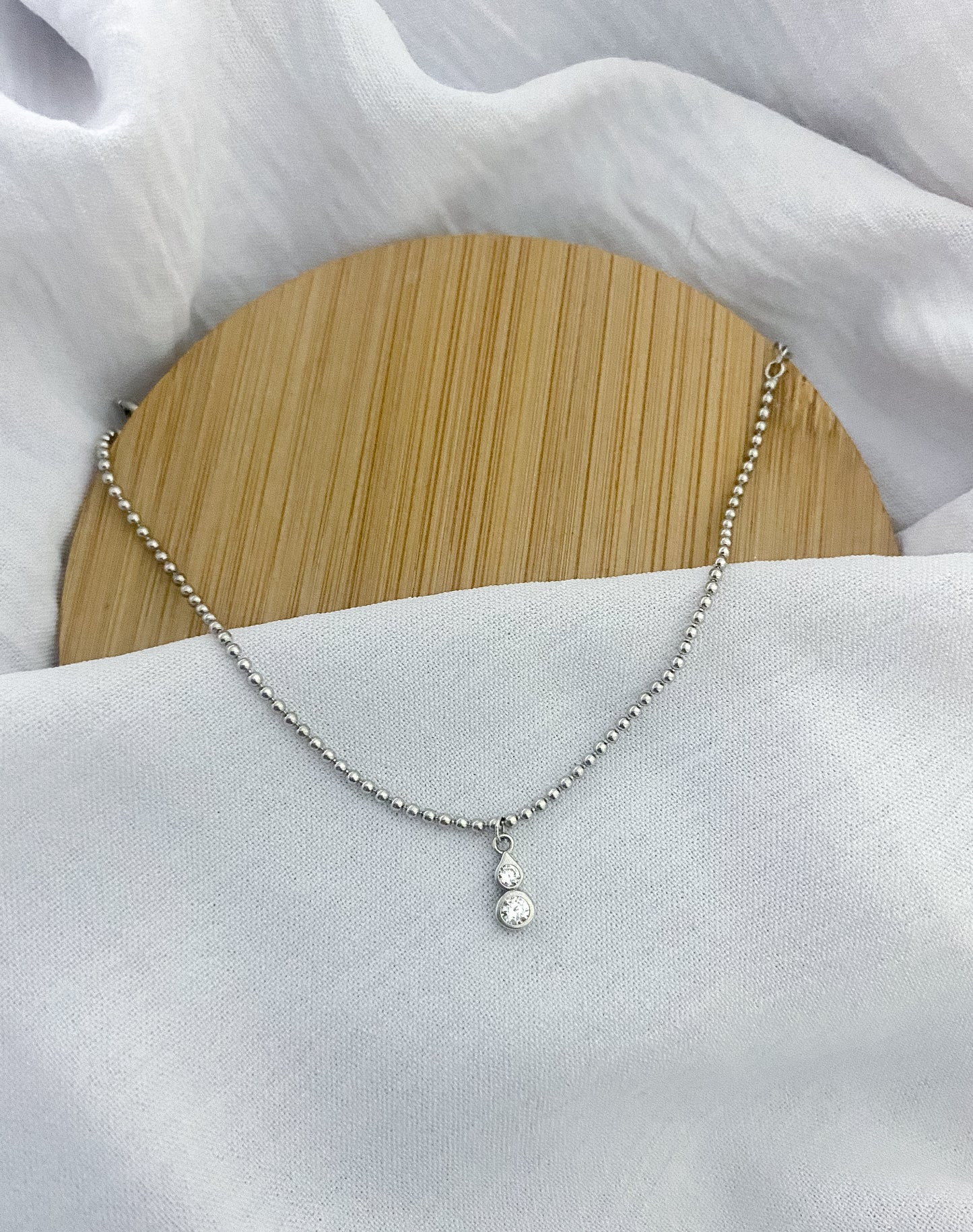 Dainty Dotted Droplet Sterling Silver Bracelet