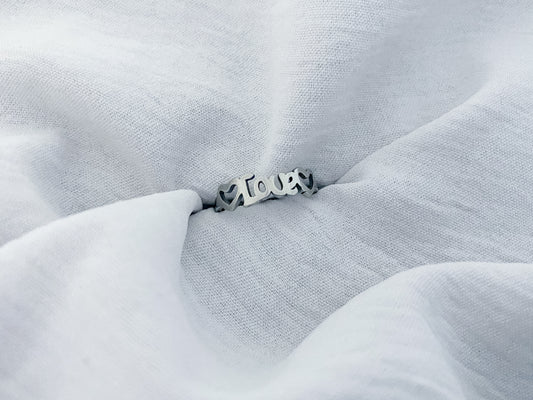 Love Written Ring - Silver