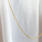 Sleek Rounded Chain Necklace - Gold