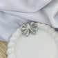 Large Ridged Crescent Earrings - Silver