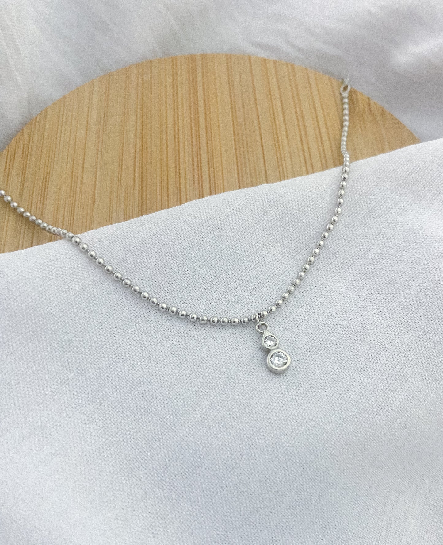 Dainty Dotted Droplet Sterling Silver Bracelet