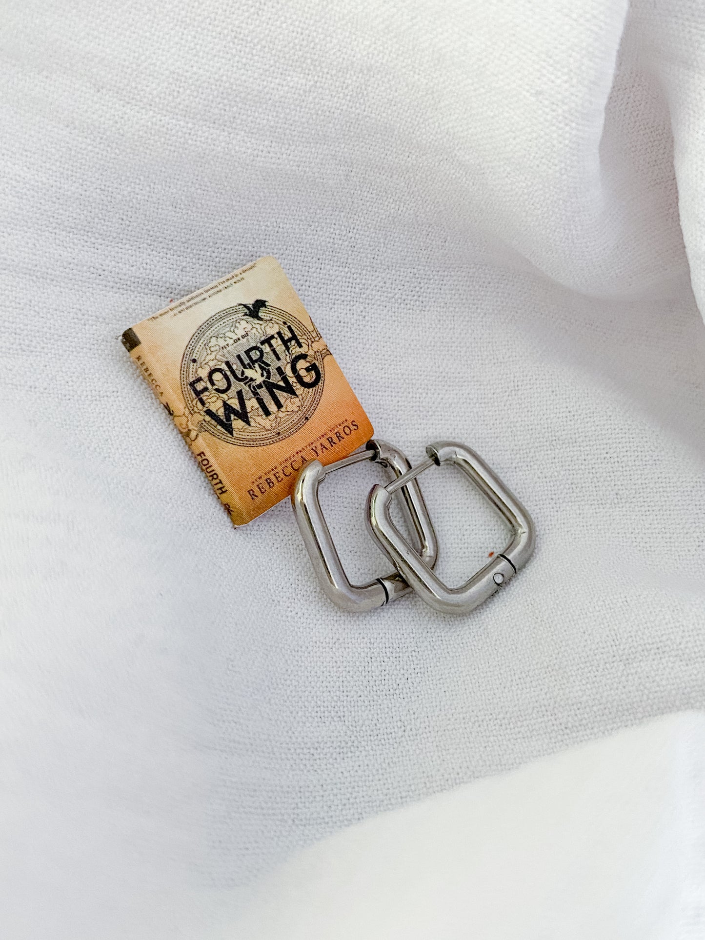 Square Sleeper Earrings - Silver