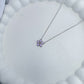 Dainty Pink Daisy Sterling Silver Necklace (42cm)