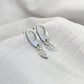 Cubic Zirconia Bloom Earrings - Silver