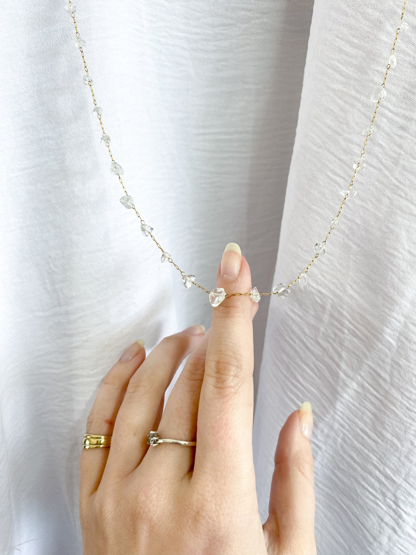 Semiprecious Stone Waist Chain - Gold