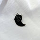 Black Ghost Cat Pin