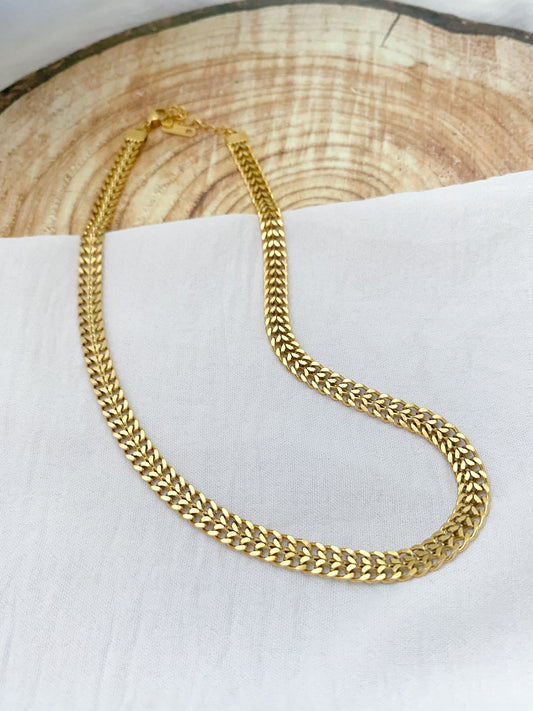 V-Linked Chain Choker - Gold