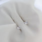 Diamanté Charm Sterling Silver Fine Hoop Earrings