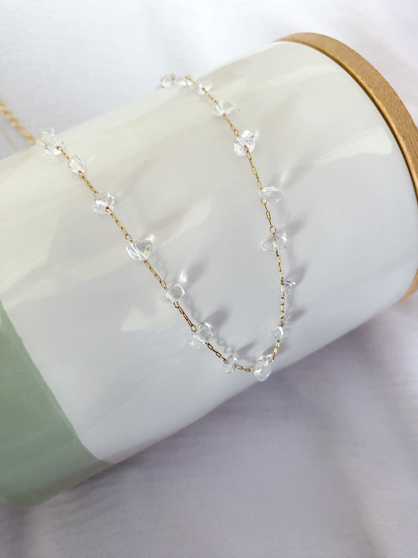 Semiprecious Stone Waist Chain - Gold