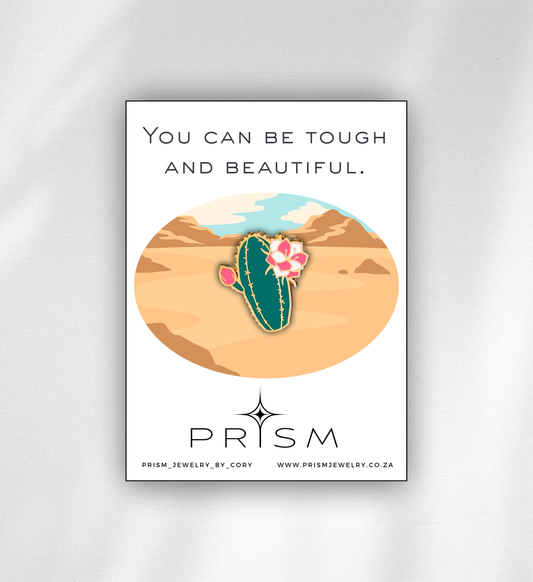 Floral Spikey Cactus Pin