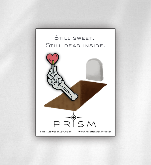 Skeleton Eating a Lolipop Pin
