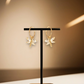 Dangling Cubic Zirconia Dragonfly Surgical Steel Hoop Earrings - Gold Plated