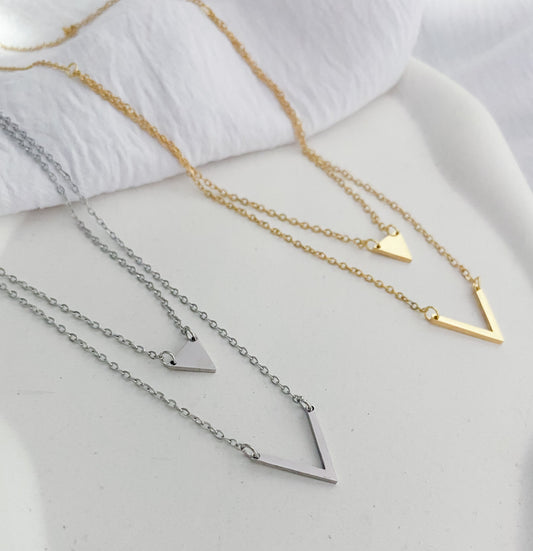 Layered Geometric Necklace