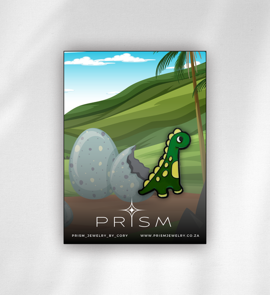 Smiling Green Dino Pin