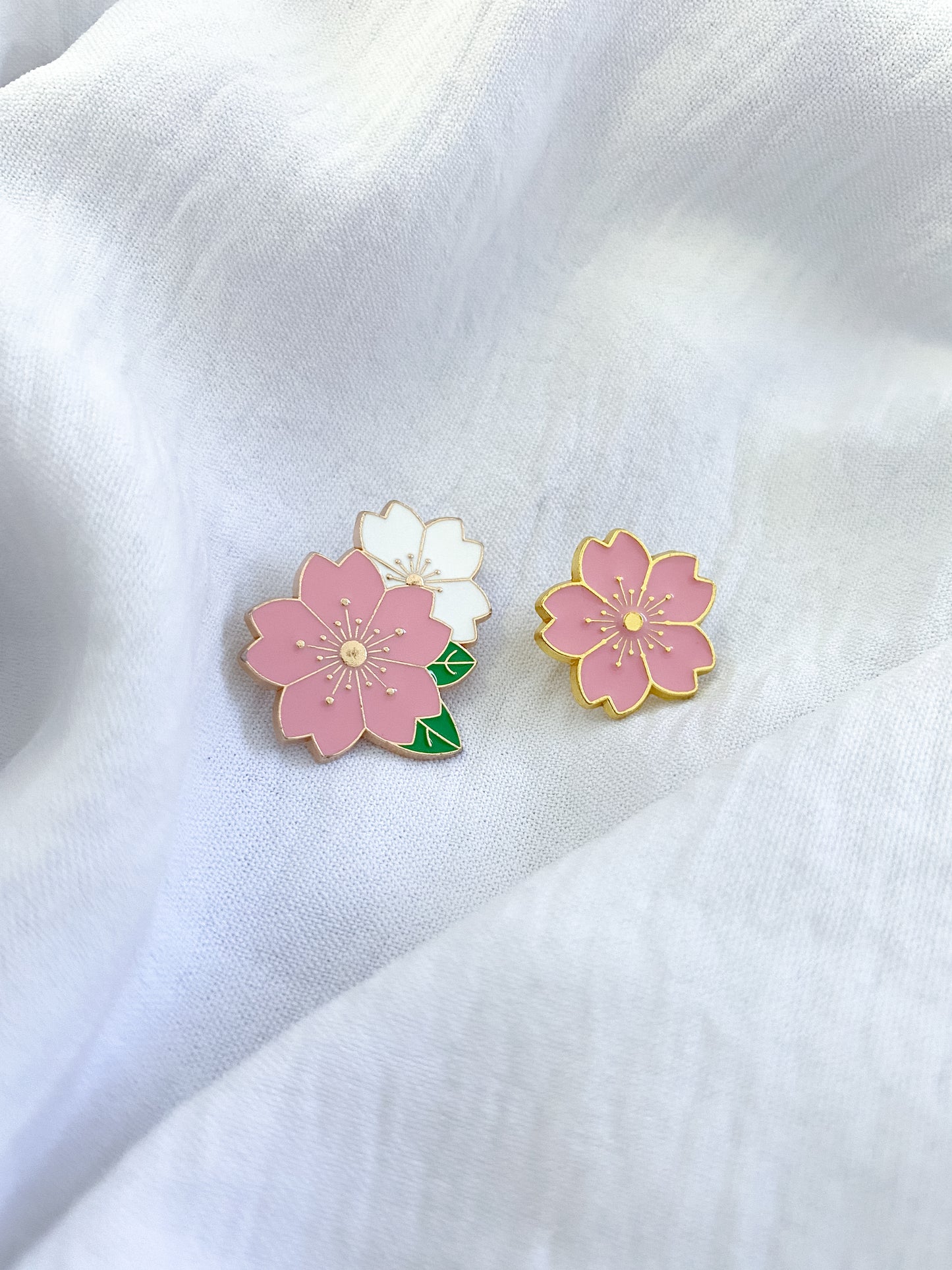 Pink Cherry Blossom Pin Set