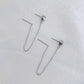 Diamanté Double Thread Earrings - Silver