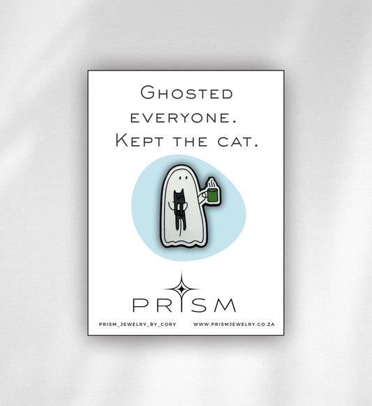 Ghost & Pet Cat Pin