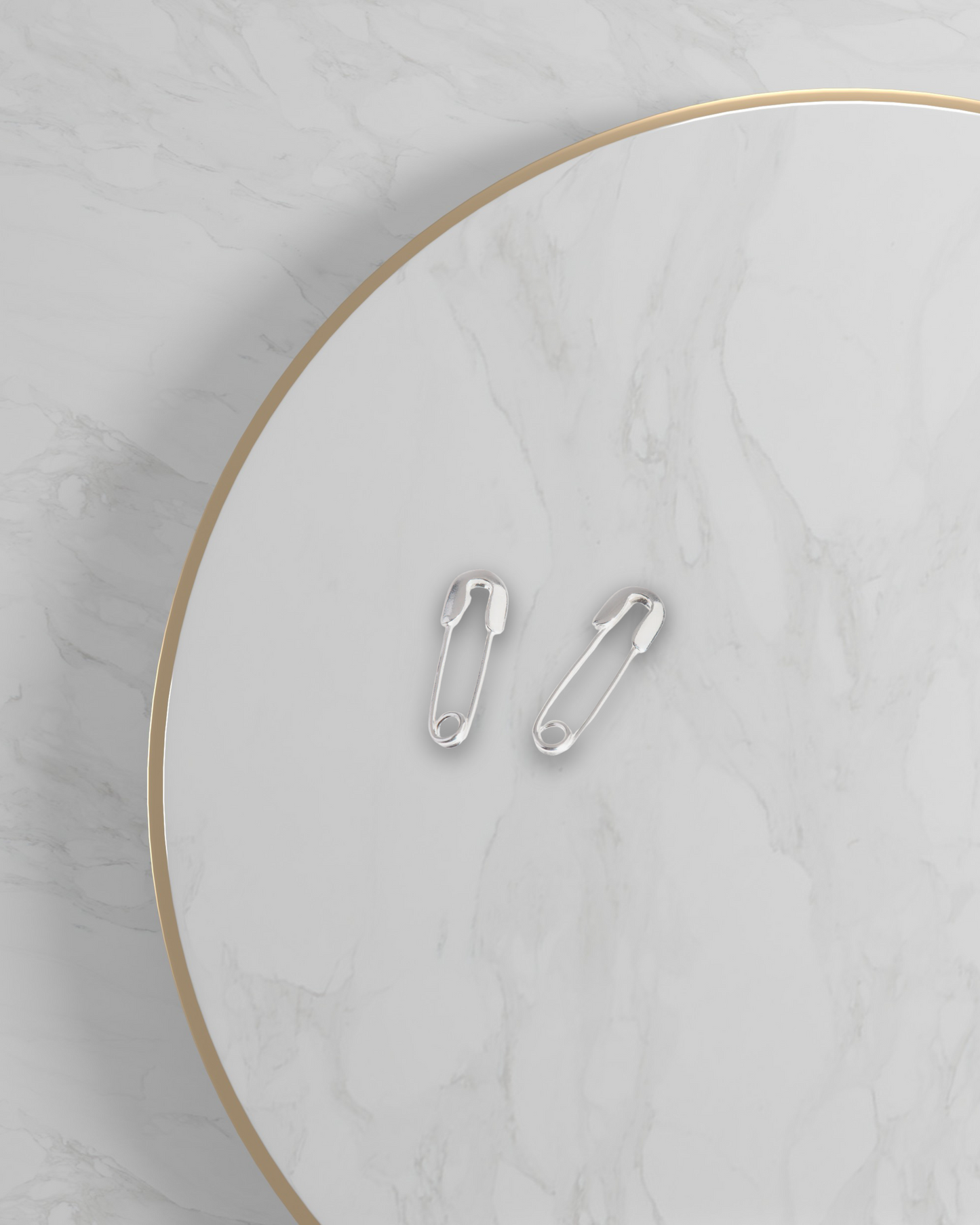Safety Pin Sterling Silver Earrings