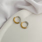 Medium Sleeper Earrings - Two-Tone