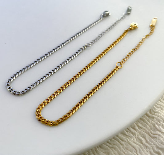 Flat Linked Chain Bracelet