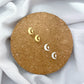 Shining Crescent Stud Earrings