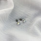 Holographic Diamanté Floral Twist-Back Earrings - Silver